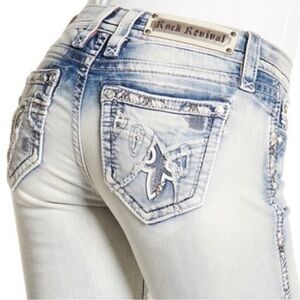 ROCK REVIVAL NANCY CROPPED CAPRI SIZE 28